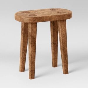 Woodland Tall Carved Wood Table Brown Threshold